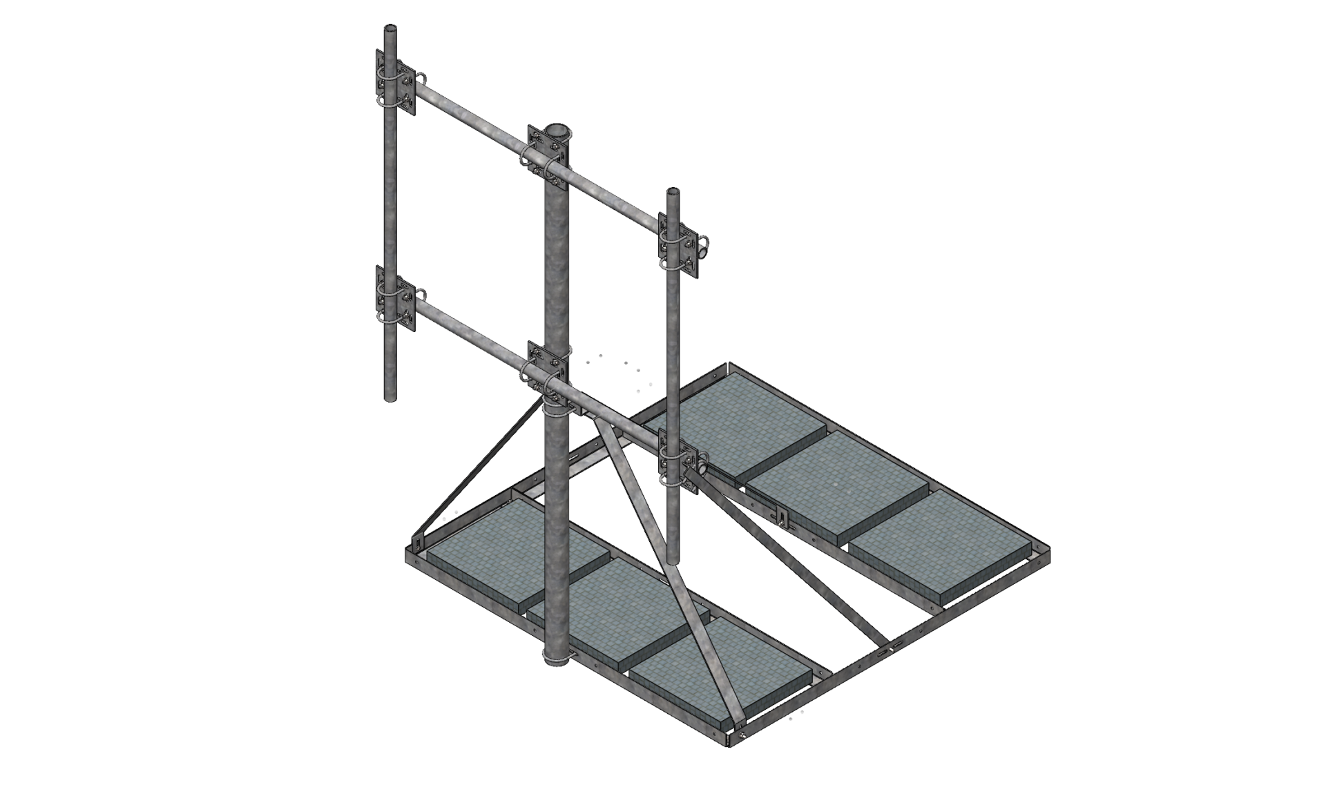 T-Style HD 7ft x 7ft Non-Penetrating Ballast Mount