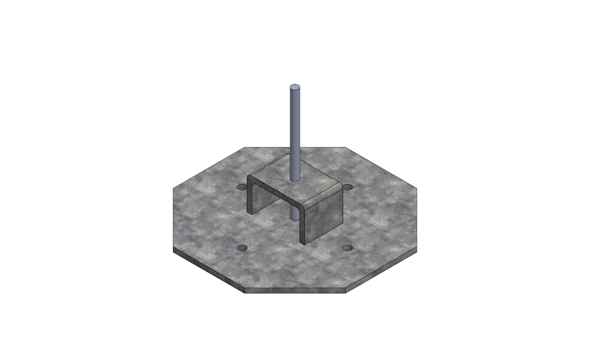 Platform Footpad, THD Rod Attachment